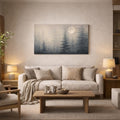 Green Forest Canvas Art: Moon Landscape Above Bed Wall Art