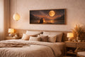 Brown Bedroom Wall Art - Moon Canvas Print