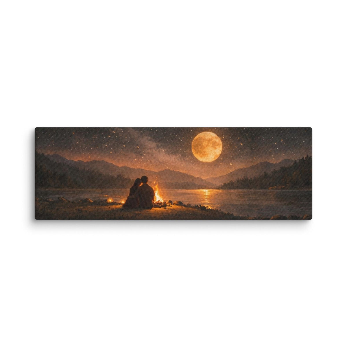 Brown Bedroom Wall Art - Moon Canvas Print