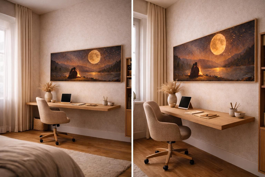 Brown Bedroom Wall Art - Moon Canvas Print