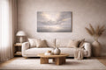 Neutral Wall Decor Clouds  Canvas Print - Minimalist Above Bed Bedroom Decor Art - Wabi-Sabi