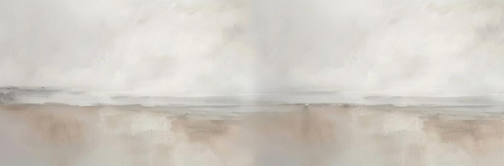 Neutral Landscape Canvas Print, Panoramic Wabi Sabi Wall Art, Extra Large Bedroom Decor