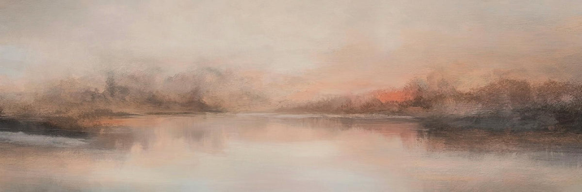 Neutral Beige Landscape Canvas Print, Minimalist Wall Decor, Panoramic Living Room Art