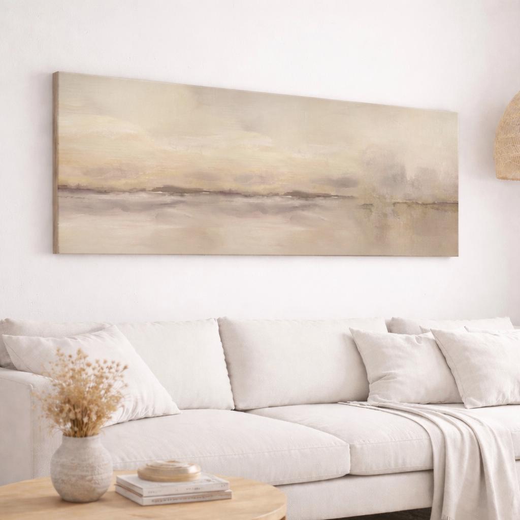 Neutral Landscape Painting Print, Wabi Sabi Wall Decor, Zen Bedroom Art