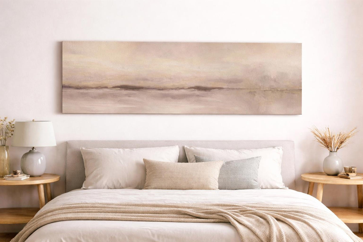 Neutral Landscape Painting Print, Wabi Sabi Wall Decor, Zen Bedroom Art