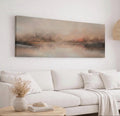 Neutral Beige Landscape Canvas Print, Minimalist Wall Decor, Panoramic Living Room Art