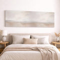 Neutral Landscape Canvas Print, Panoramic Wabi Sabi Wall Art, Extra Large Bedroom Decor