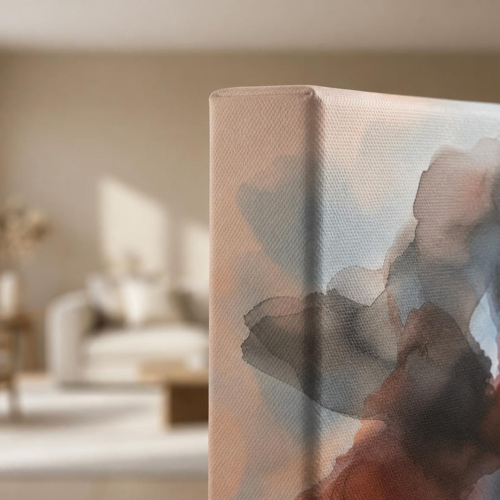 Abstract Neutral Canvas Print, Minimalist Landscape, Japandi Interior Decor