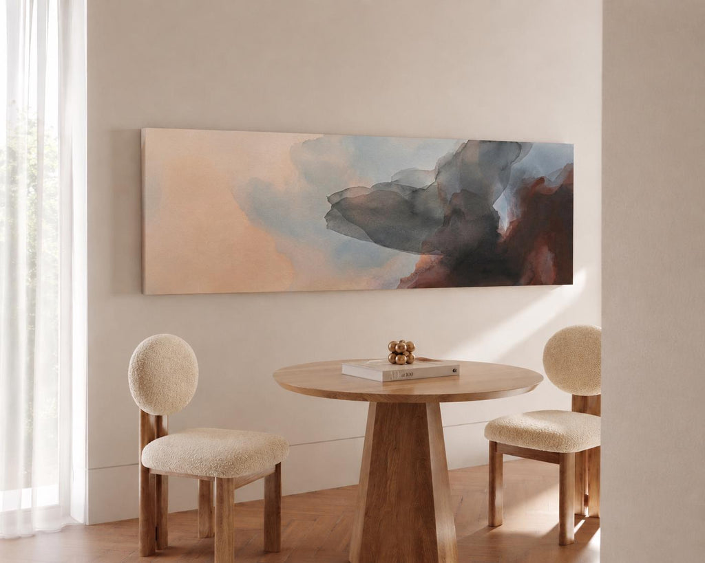Abstract Neutral Canvas Print, Minimalist Landscape, Japandi Interior Decor