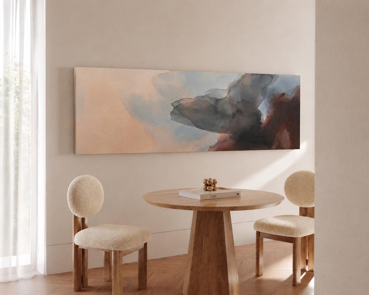 Abstract Neutral Canvas Print, Minimalist Landscape, Japandi Interior Decor