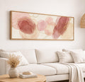 Blush Pink  Abstract Canvas Art, Neutral Muted Japandi Wall Decor Above Bed