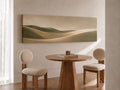 Landscape Abstract Muted Sage and Ecru Canvas Print, Bedroom Decor, Ocean Dune Waves