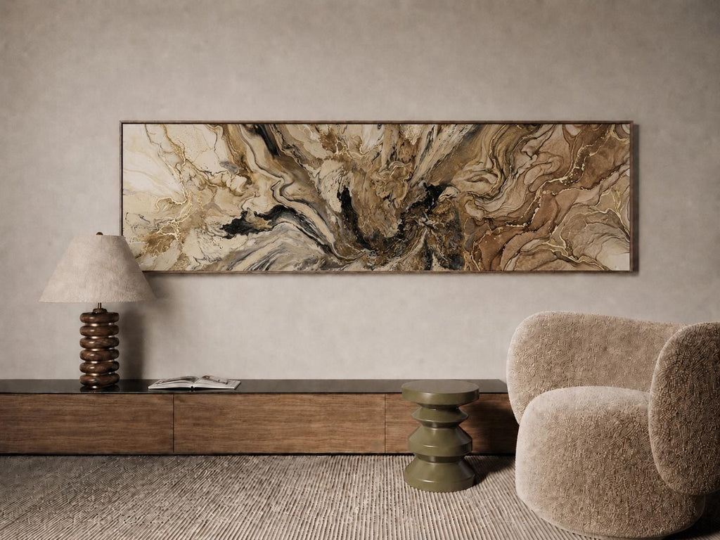 Marble Ivory Sandstone Beige Canvas Art Print, Bedroom or Living Room Wall Decor
