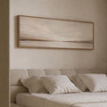 Neutral Beige Abstract Canvas Print, Narrow Living Room or Bedroom Wall Art