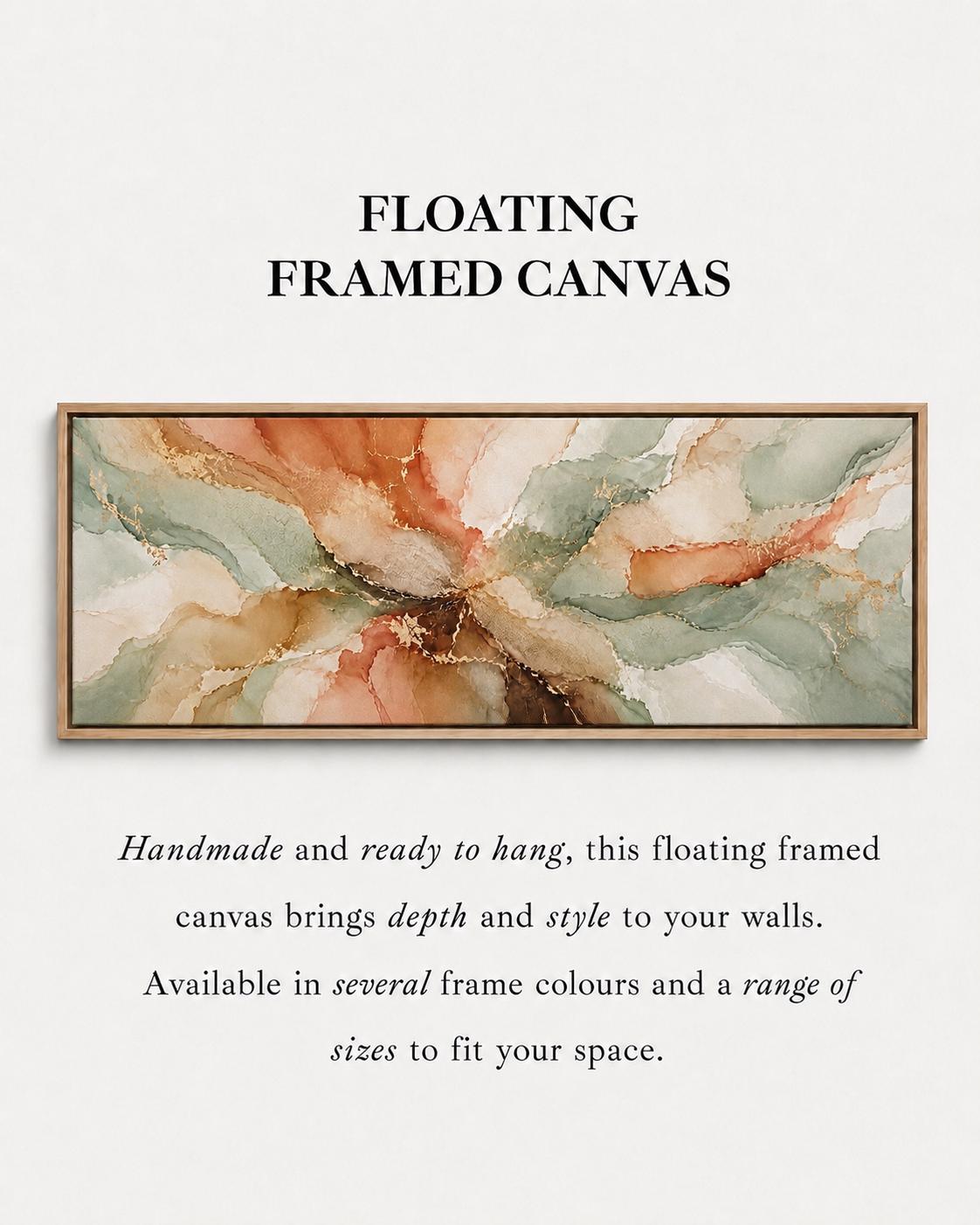 Large Abstract Earth Tone & Terracotta Aqua Canvas Print