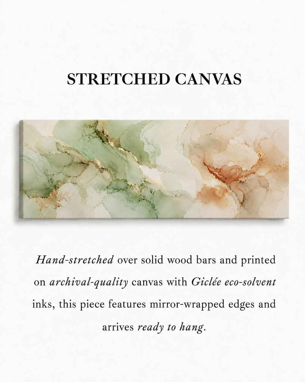 Large Abstract Earth Tone Canvas Print, Terracotta Aqua Japandi Above Bed Decor