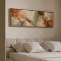 Muted Sage Green and Terracotta Canvas Print, Bedroom or Living Room Decor