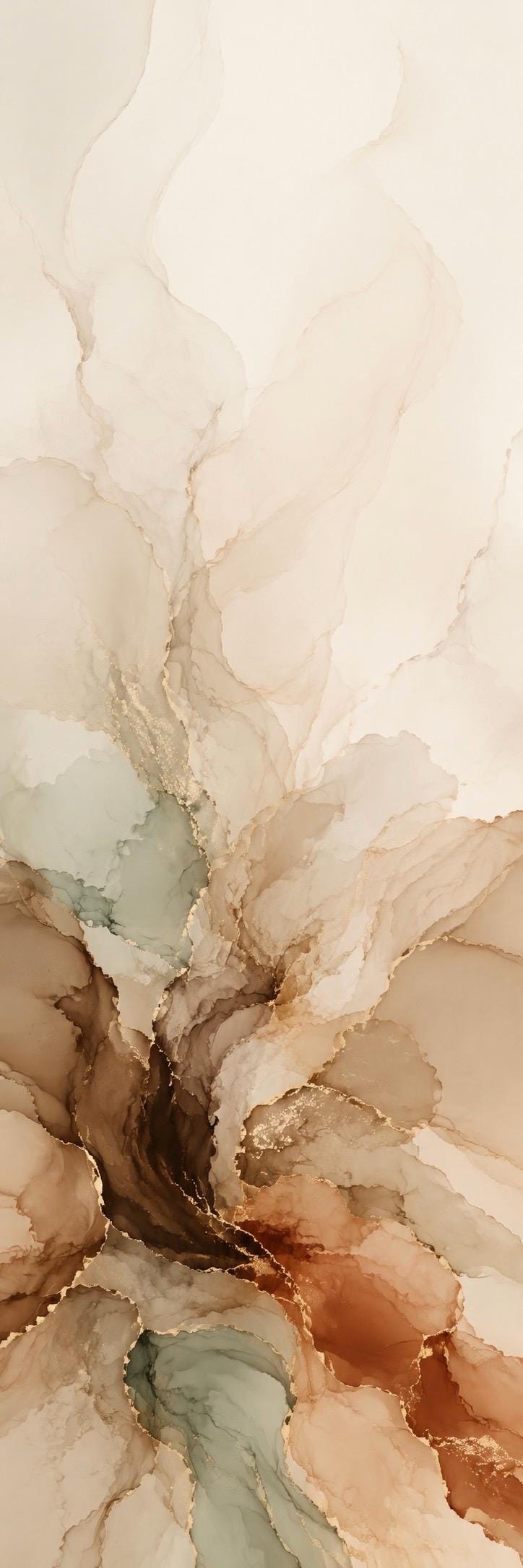 Beige Vertical Abstract Earth Tone Canvas Art, Terracotta Wabi Sabi Decor