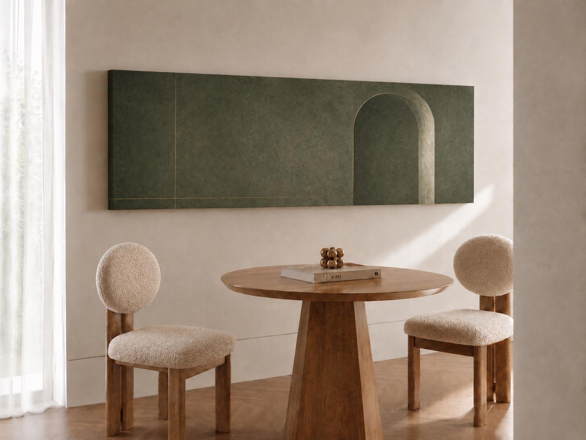 Large Abstract Muted Sage Tone Canvas Print, Above Bed Decor, Bedroom Art
