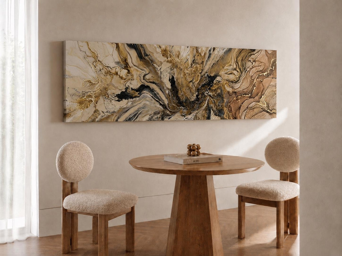 Marble Ivory Sandstone Beige Canvas Art Print, Bedroom or Living Room Wall Decor
