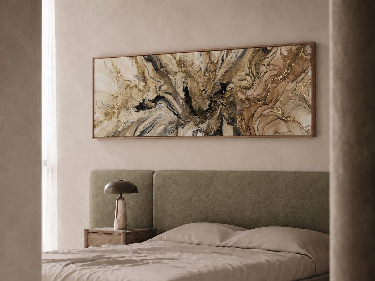Marble Ivory Sandstone Beige Canvas Art Print, Bedroom or Living Room Wall Decor