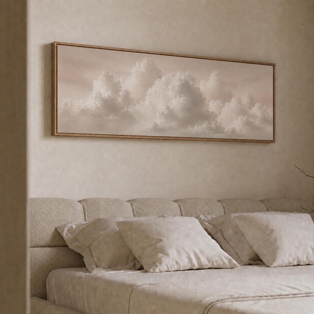 Neutral Beige Clouds Canvas Print