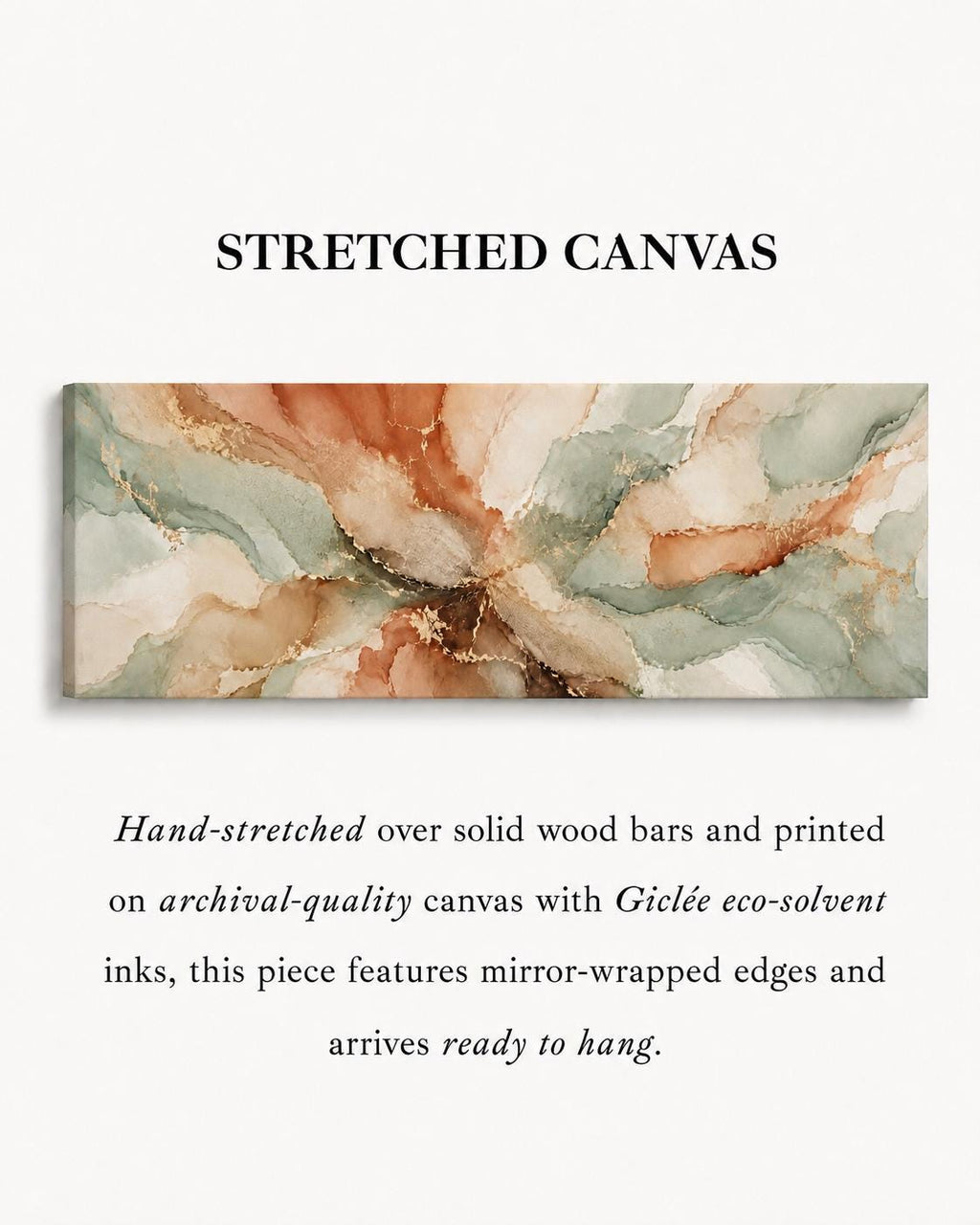 Large Abstract Earth Tone & Terracotta Aqua Canvas Print