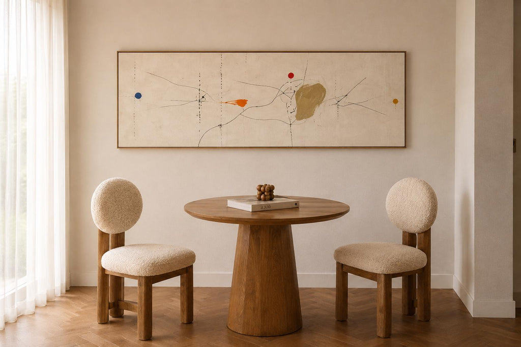 Large Abstract Canvas Print: Olive Green Wabi Sabi Wall Art for Living Rooms