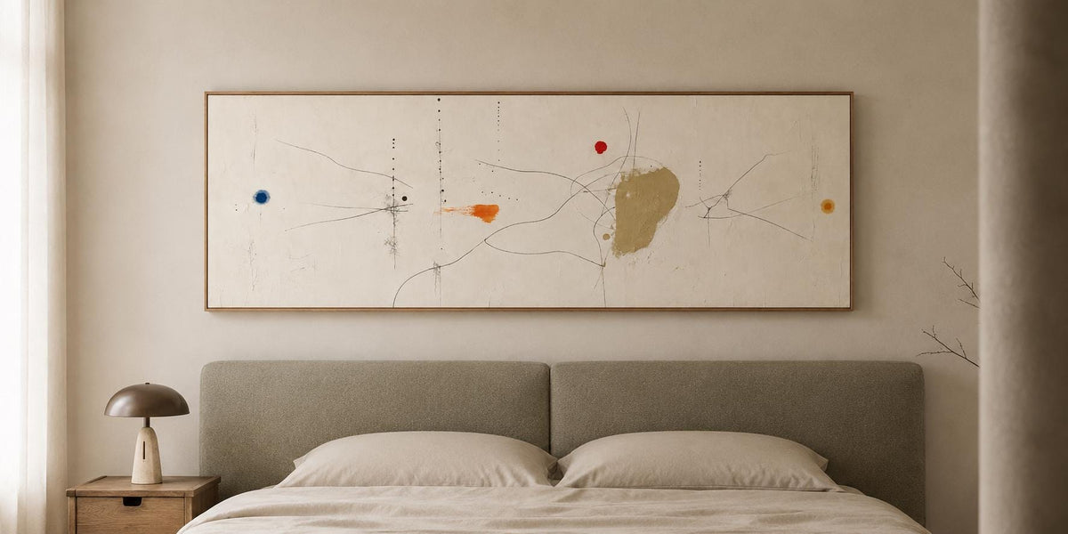 Large Abstract Canvas Print: Olive Green Wabi Sabi Wall Art for Living Rooms