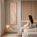 Blush Pink Abstract Marble Canvas Print, Japandi Minimalist Wall Art, Warm Neutral Decor