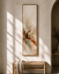 Beige Vertical Abstract Earth Tone Canvas Art, Terracotta Wabi Sabi Decor