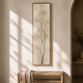 Custom Ginkgo Biloba Canvas Print | Neutral Botanical Wall Art (96x32 in)