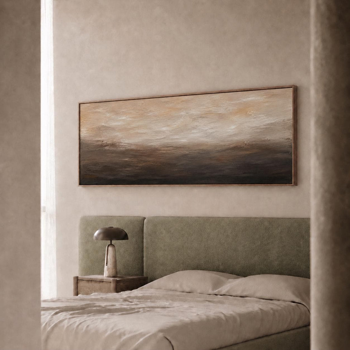 Muted Earth Tone Extra Large Panorama: Abstract Canvas Print