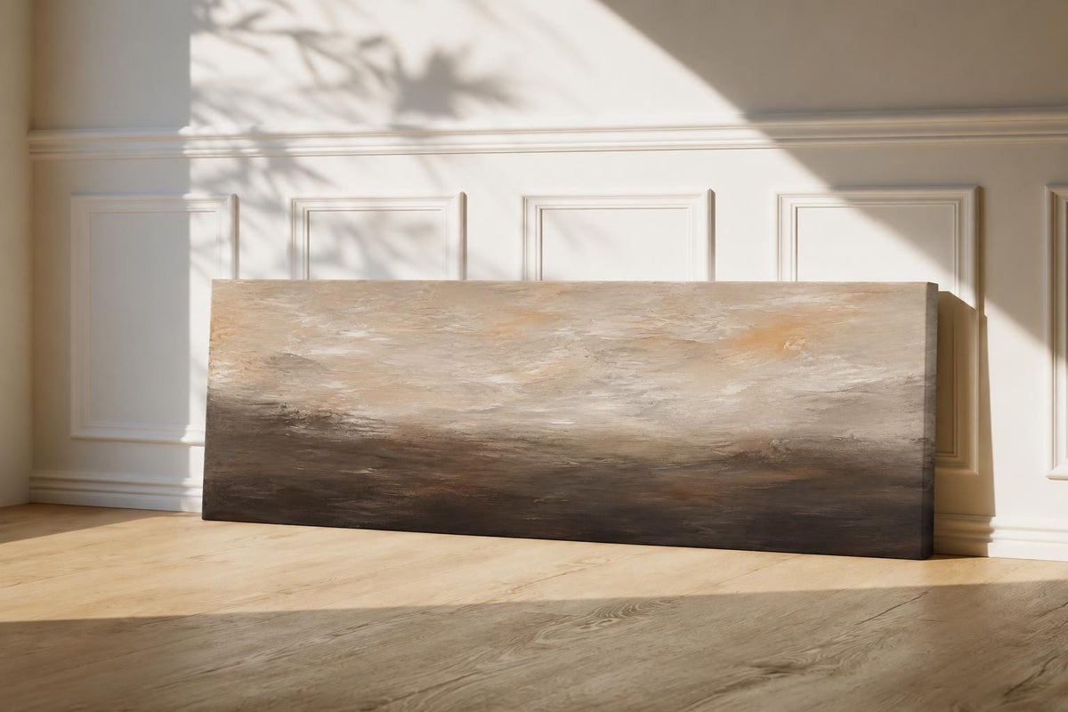 Muted Earth Tone Extra Large Panorama: Abstract Canvas Print