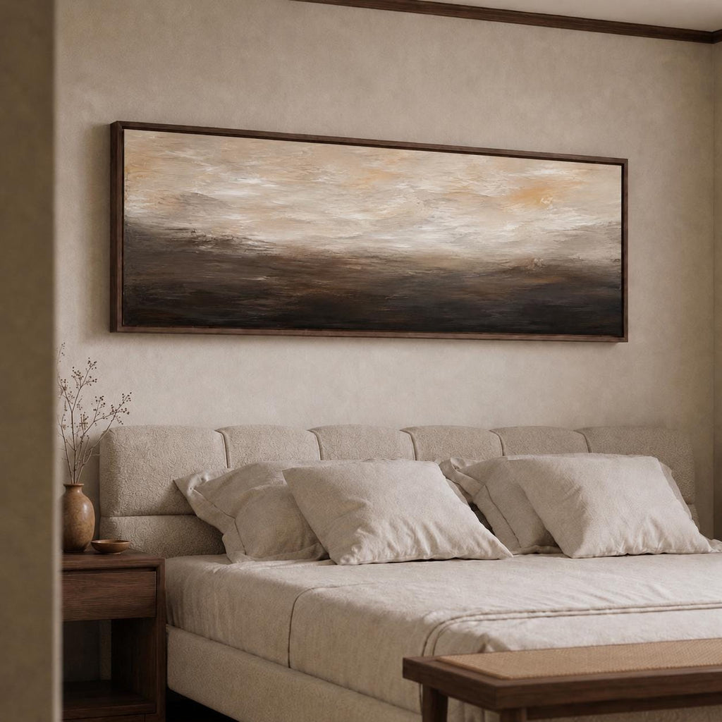 Muted Earth Tone Extra Large Panorama: Abstract Canvas Print