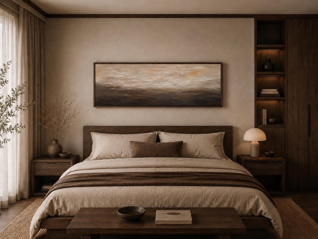 Muted Earth Tone Extra Large Panorama: Abstract Canvas Print