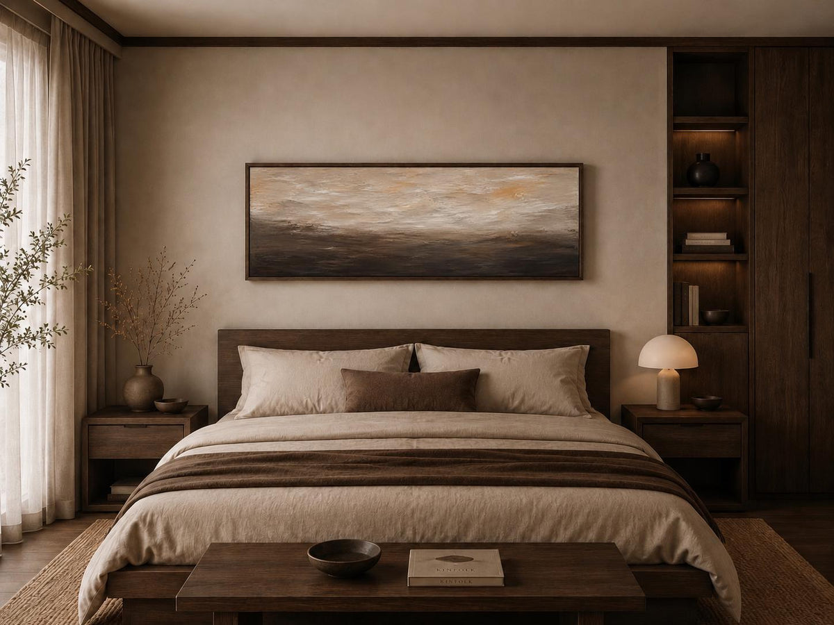 Muted Earth Tone Extra Large Panorama: Abstract Canvas Print