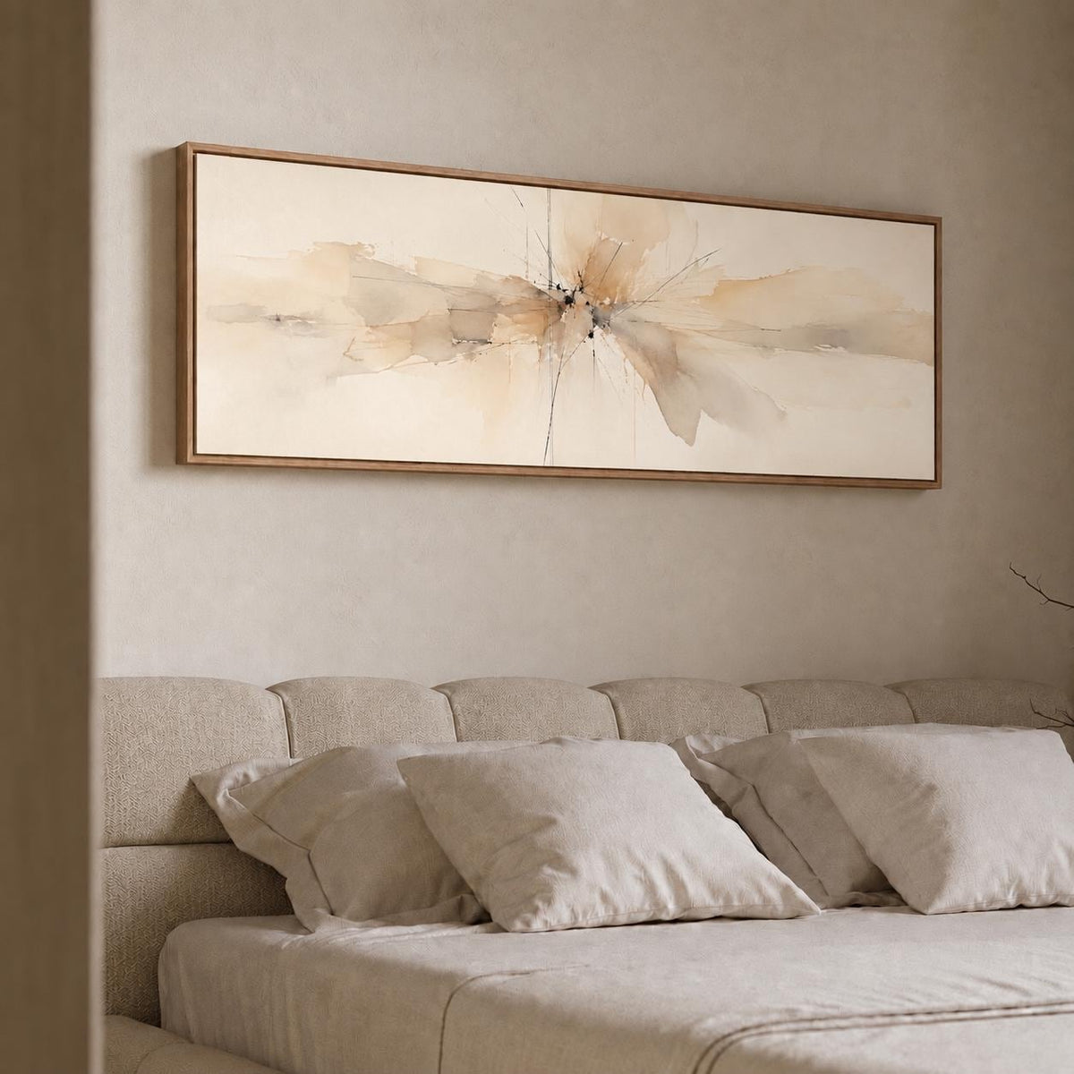 Neutral Abstract Painting: Cream and Beige Canvas Print
