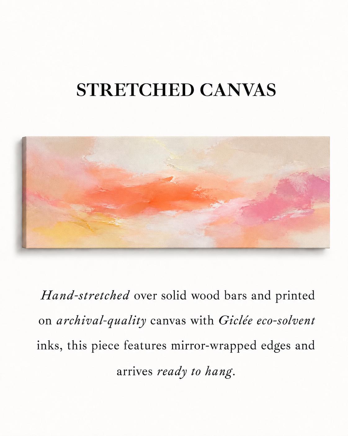 Bright Pink, Coral and Peach Abstract Art Print, Modern Wall Decor
