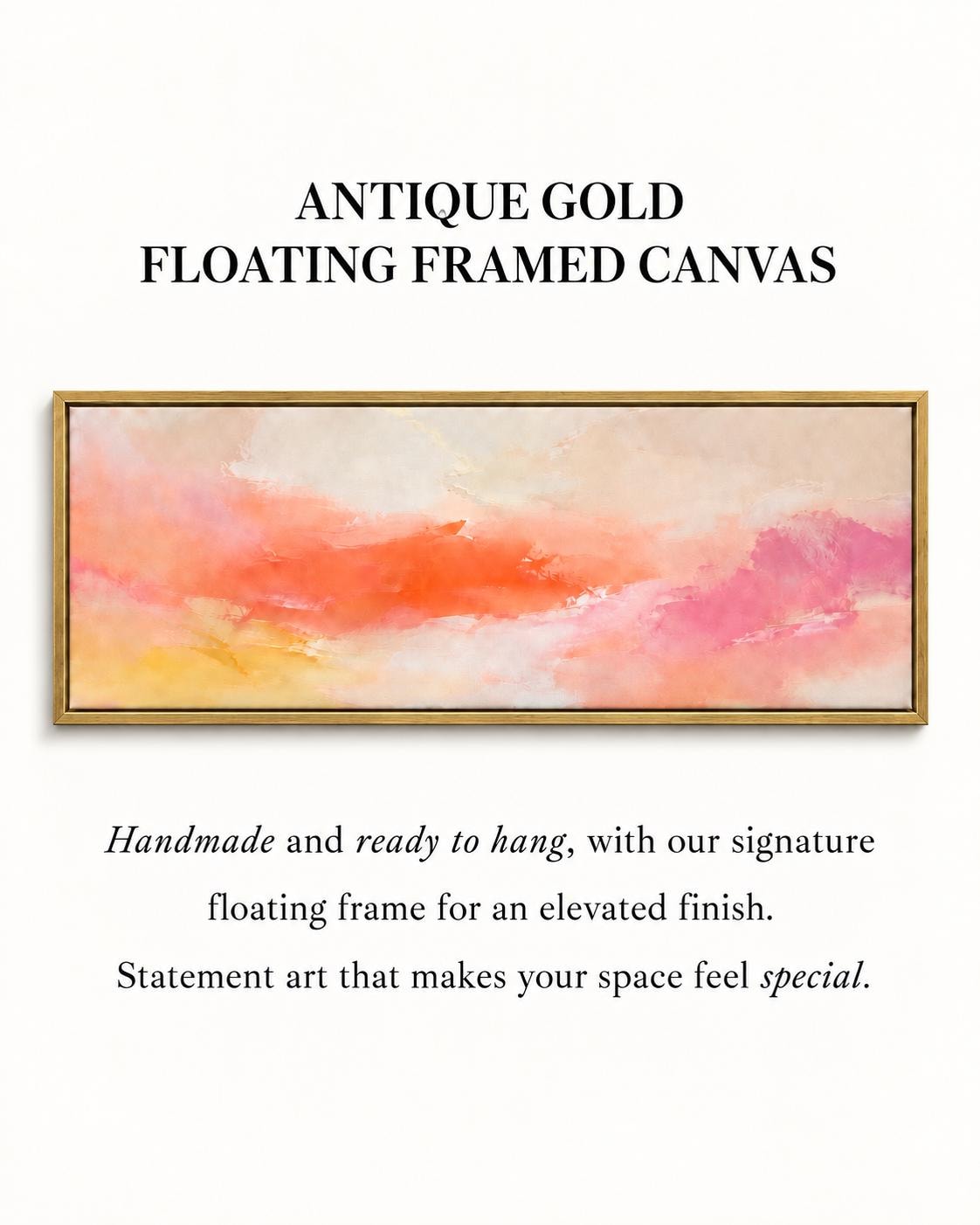 Bright Pink, Coral and Peach Abstract Art Print, Modern Wall Decor
