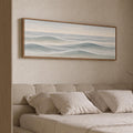 Abstract Blue Ocean Canvas Print, Coastal Panorama
