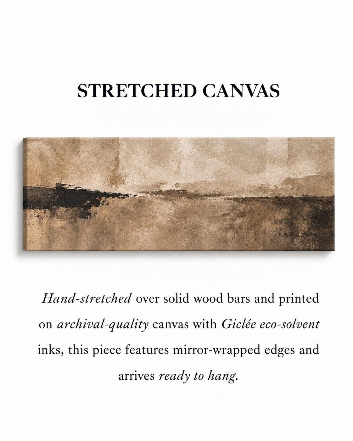 Earth Tone XL Painting: Japandi Wabi Sabi Canvas Print