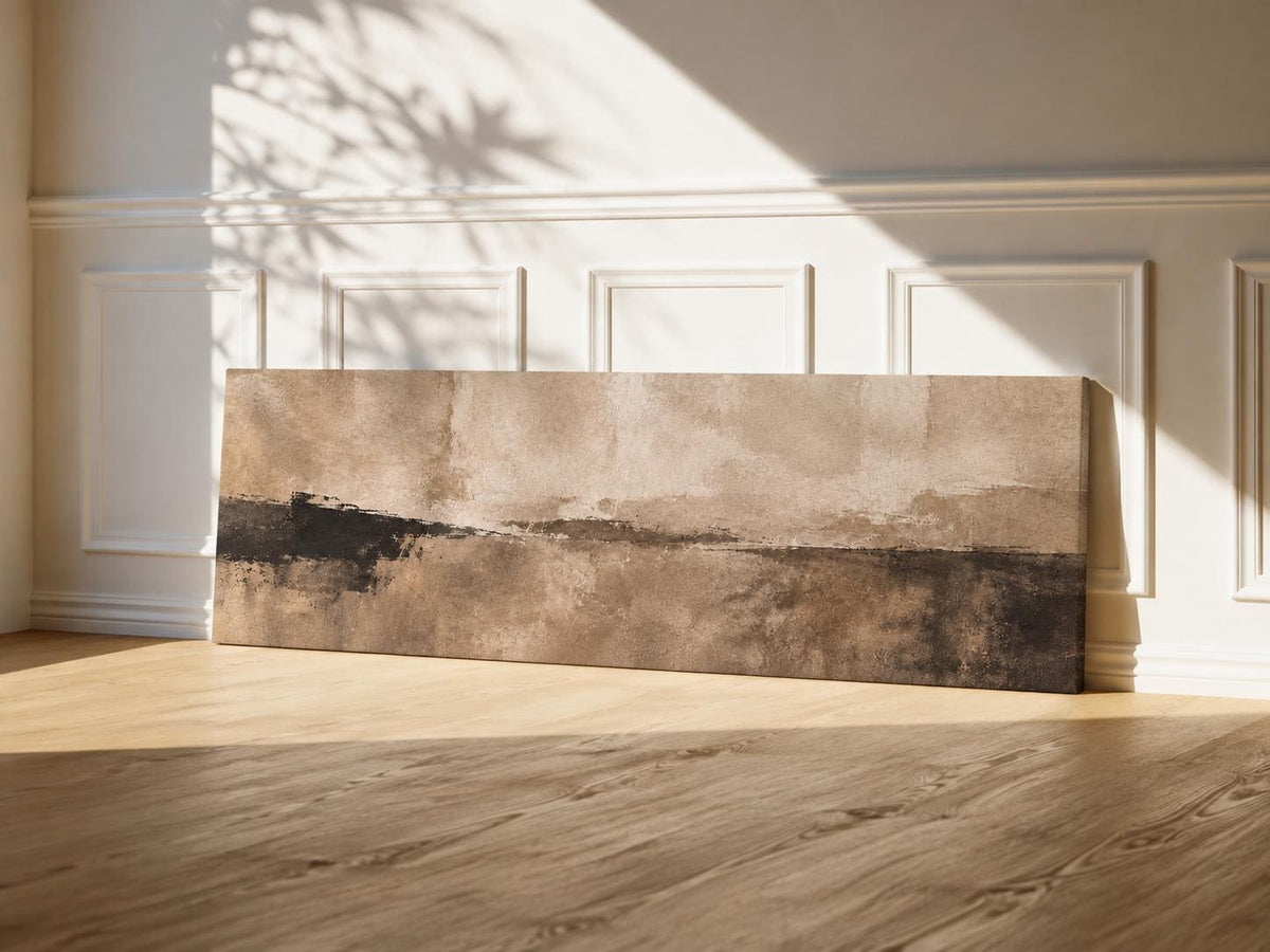 Earth Tone XL Painting: Japandi Wabi Sabi Canvas Print