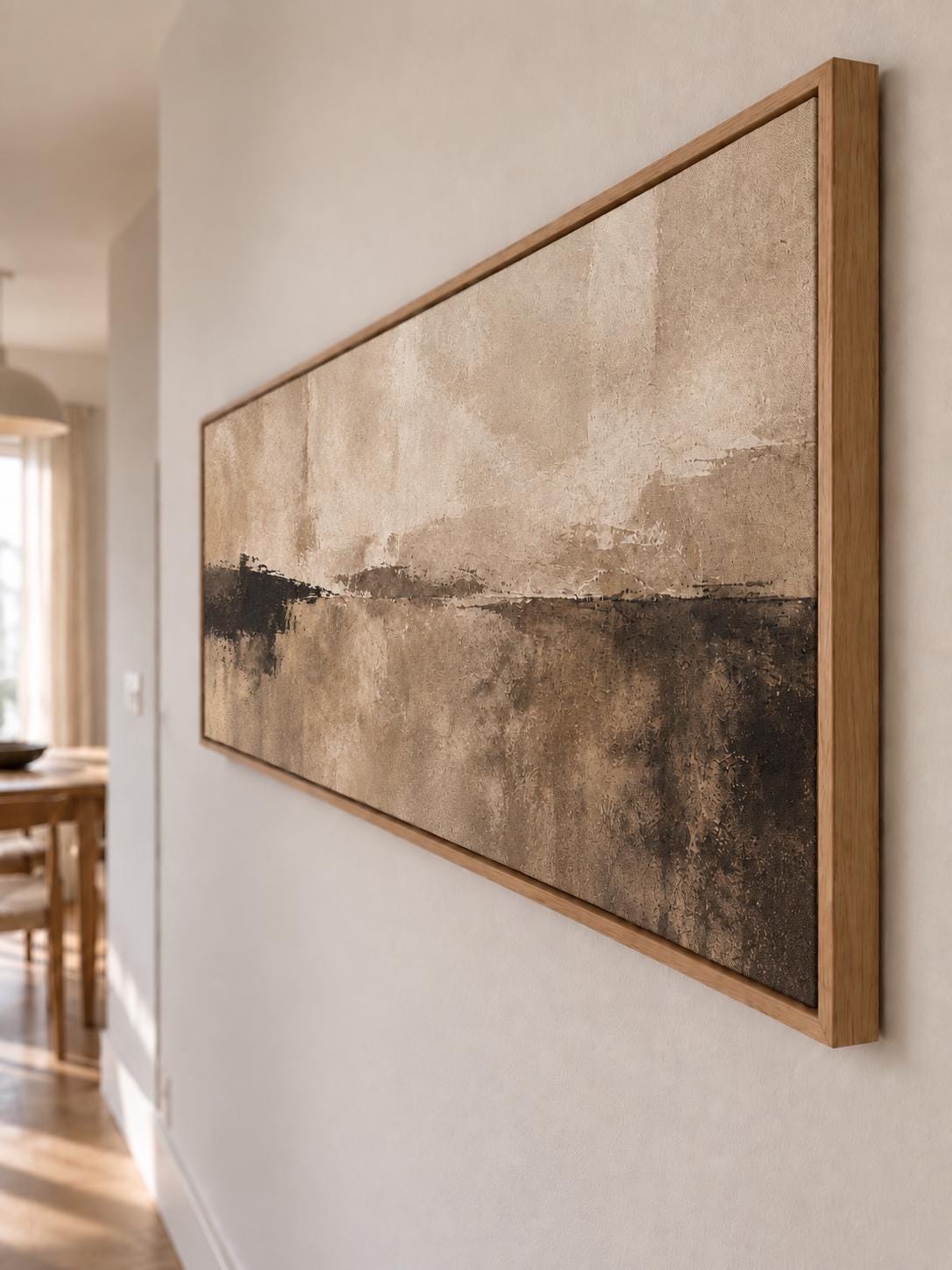 Earth Tone XL Painting: Japandi Wabi Sabi Canvas Print