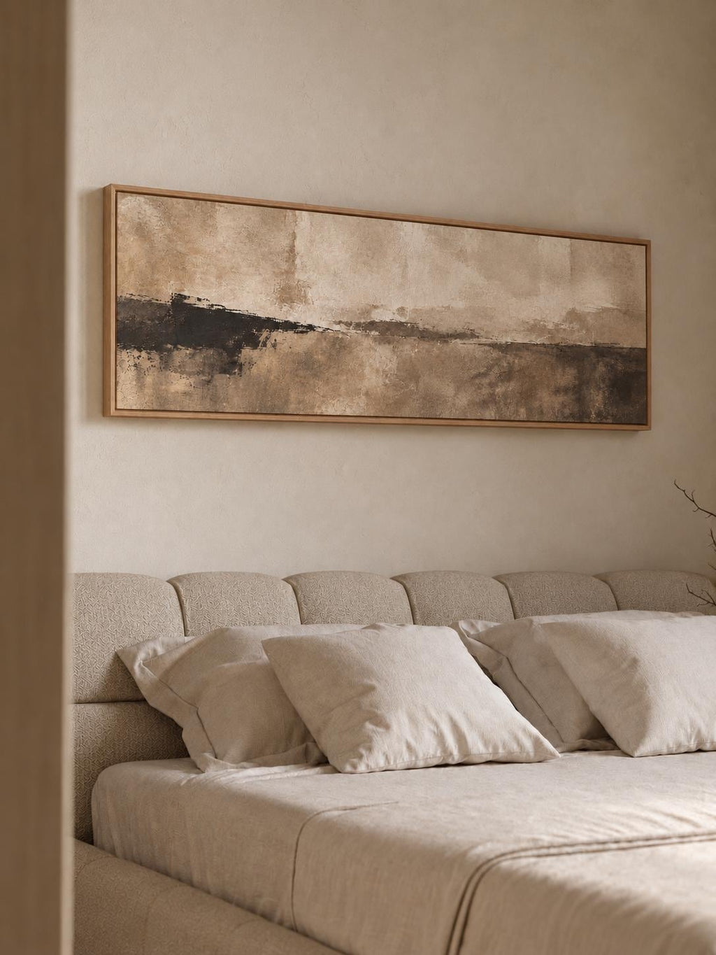 Earth Tone XL Painting: Japandi Wabi Sabi Canvas Print