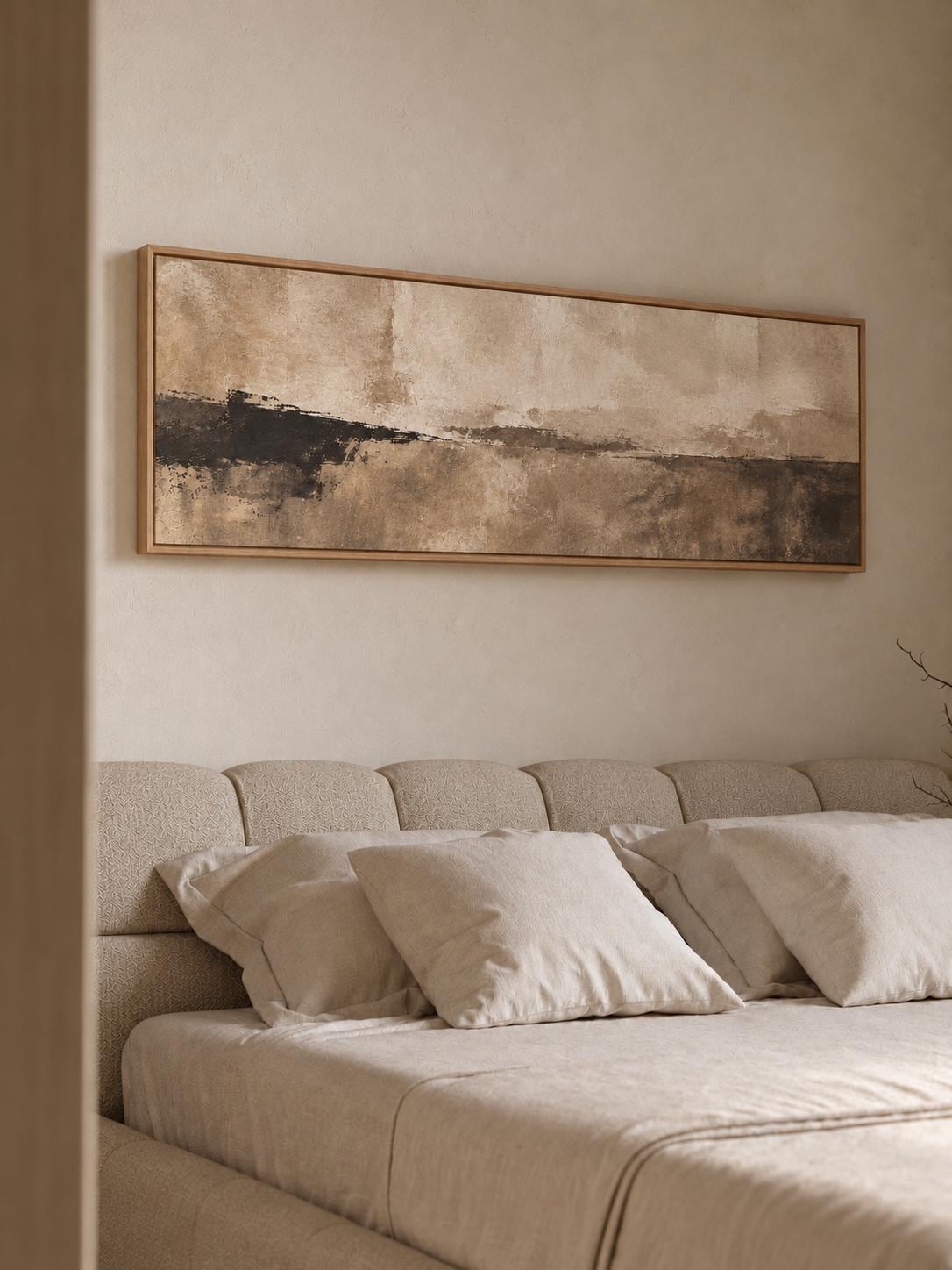 Earth Tone XL Painting: Japandi Wabi Sabi Canvas Print