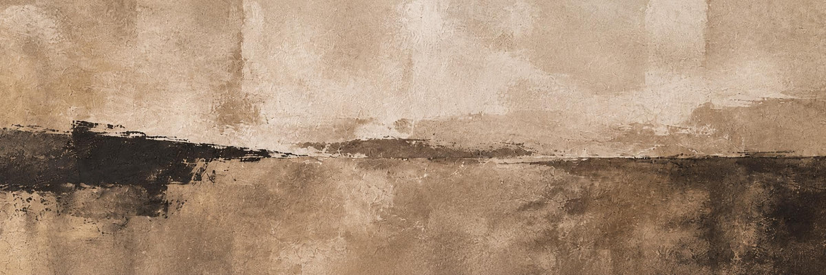 Earth Tone XL Painting: Japandi Wabi Sabi Canvas Print