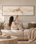 Neutral Abstract Painting: Cream and Beige Canvas Print
