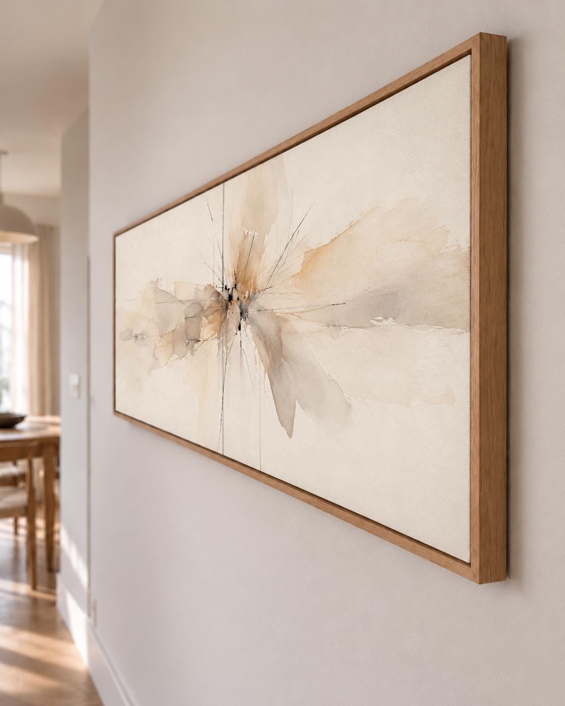 Neutral Abstract Painting: Cream and Beige Canvas Print